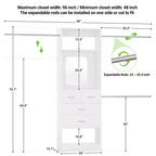 Besiost 25 - Sistema per Armadio con Specchio 96 W, Organizer per Armadio con Ripiani