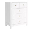5-Drawer Storage Chest - White, Bedroom/Kids Room