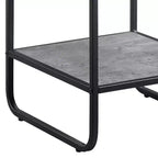 Tavolino moderno Royal Hampton da 21 pollici con ripiani aperti, legno, grigio, nero