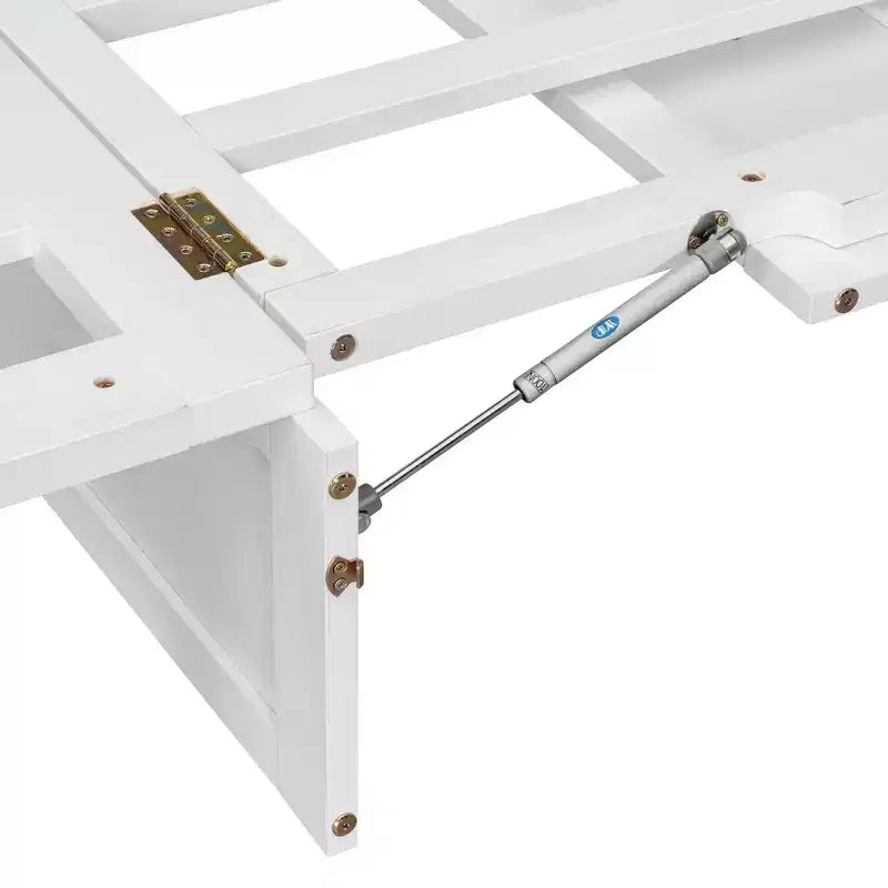 Letto a scomparsa Luxystar Full Size con ampi cassetti portaoggetti, letto a parete salvaspazio, facile montaggio per camera degli ospiti, appartamenti e ufficio