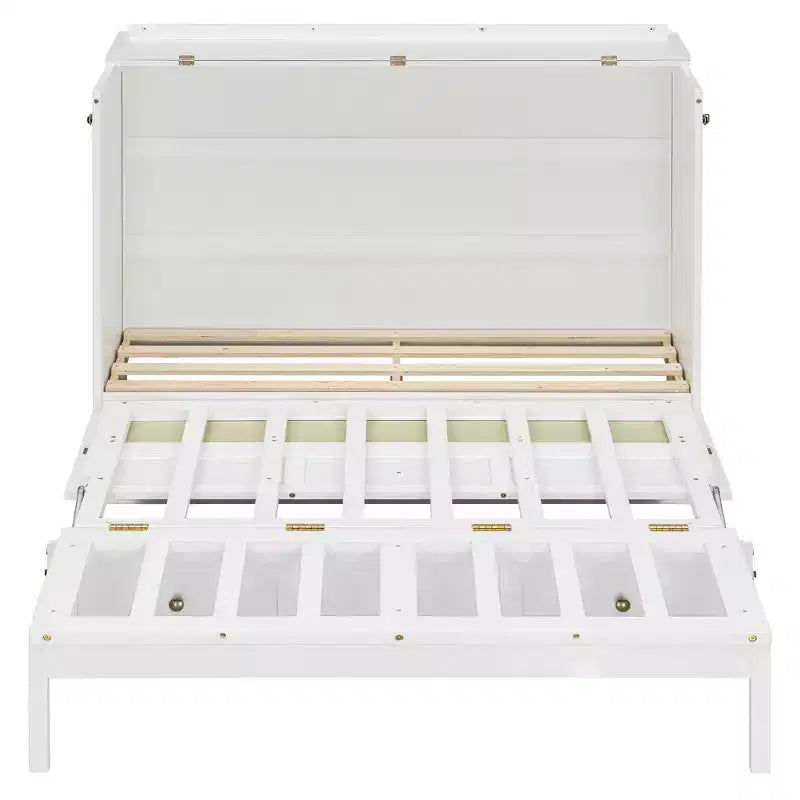 Letto a scomparsa Luxystar Full Size con ampi cassetti portaoggetti, letto a parete salvaspazio, facile montaggio per camera degli ospiti, appartamenti e ufficio