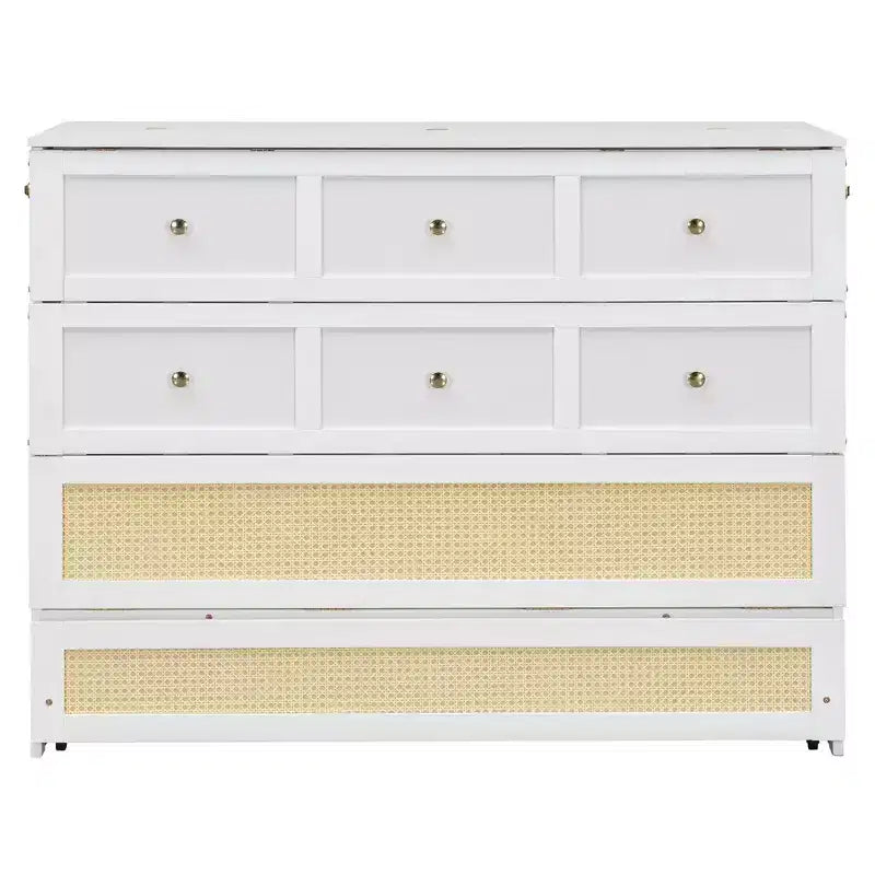 Letto a scomparsa Luxystar Full Size con ampi cassetti portaoggetti, letto a parete salvaspazio, facile montaggio per camera degli ospiti, appartamenti e ufficio