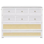 Letto a scomparsa Luxystar Full Size con ampi cassetti portaoggetti, letto a parete salvaspazio, facile montaggio per camera degli ospiti, appartamenti e ufficio