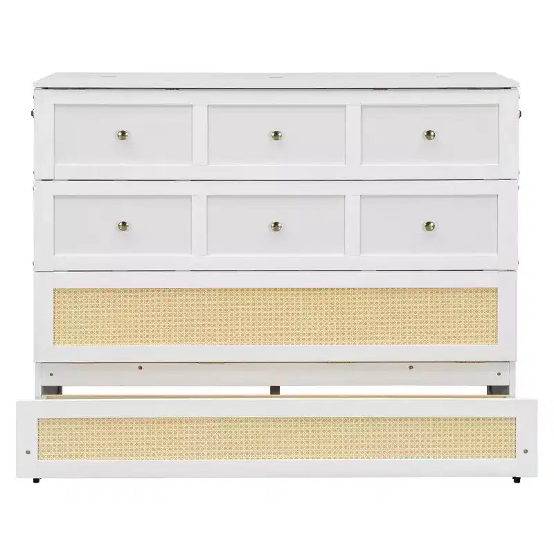 Letto a scomparsa Luxystar Full Size con ampi cassetti portaoggetti, letto a parete salvaspazio, facile montaggio per camera degli ospiti, appartamenti e ufficio