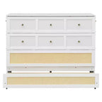 Letto a scomparsa Luxystar Full Size con ampi cassetti portaoggetti, letto a parete salvaspazio, facile montaggio per camera degli ospiti, appartamenti e ufficio