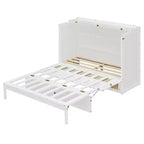 Letto a scomparsa Luxystar Full Size con ampi cassetti portaoggetti, letto a parete salvaspazio, facile montaggio per camera degli ospiti, appartamenti e ufficio