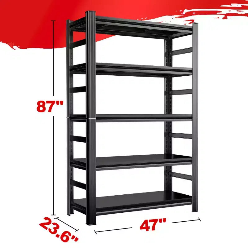 Scaffale industriale in metallo Clihome da 87 pollici, unità di scaffalatura con capacità di 3000 libbre, per magazzino, garage, ripiani di stoccaggio con montaggio facile senza bulloni e senza attrezzi