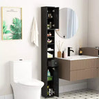 Costway Armadietto Alto e Stretto per Bagno con Cassetto e Ripiani Regolabili