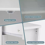 Mobiletto da bagno Costway con cassetti e scaffali, armadietto da terra indipendente