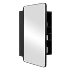 Costway Armadietto a Specchio da Bagno 20 x 30 Pollici con Cornice in Alluminio e Ripiani Regolabili