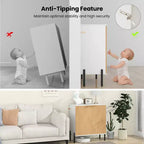 Costway Credenza a 2 ante con Ripiano, Gambe in Metallo e Kit Anti-ribaltamento