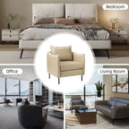 Poltrona Georges moderna in pelle vegana con braccioli unici, set da 2|ARTFUL LIVING DESIGNS