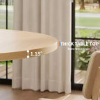 Tavolo da pranzo rotondo da 120 cm, tavolo da cucina per 4-6 persone con robusta base a croce e piedini regolabili per sala da pranzo, cucina, soggiorno