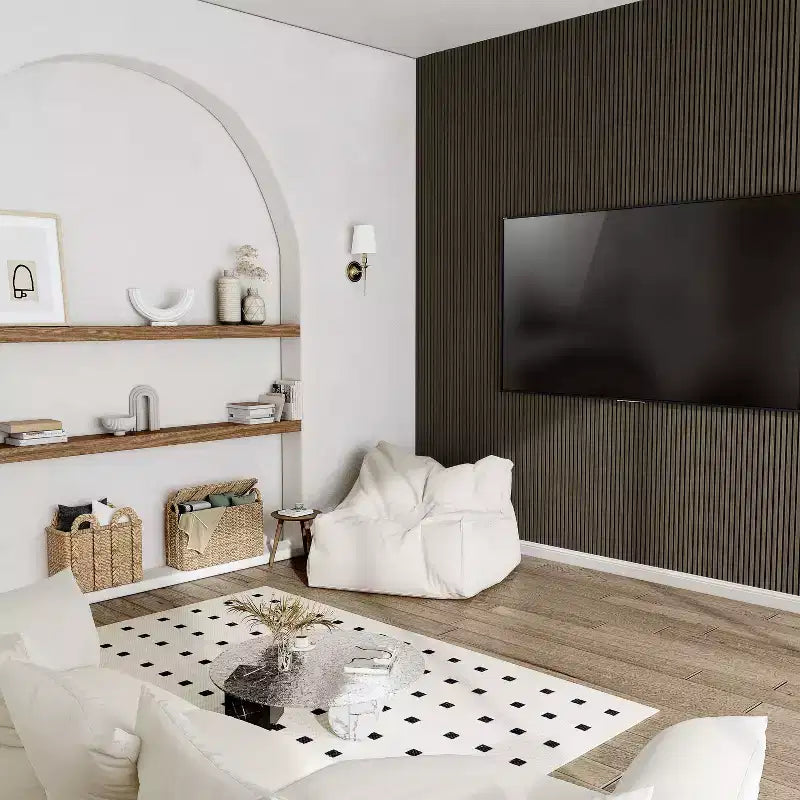 2 pz Pannelli Fonoassorbenti E Insonorizzati da 60 x 120 cm, Con Pannello Di Densità Rivestito In Impiallacciatura Di Legno