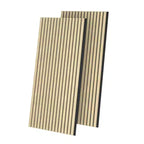 2 pz Pannelli Fonoassorbenti E Insonorizzati da 60 x 120 cm, Con Pannello Di Densità Rivestito In Impiallacciatura Di Legno