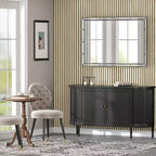 2 pz Pannelli Fonoassorbenti E Insonorizzati da 60 x 120 cm, Con Pannello Di Densità Rivestito In Impiallacciatura Di Legno