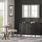 2 pz Pannelli Fonoassorbenti E Insonorizzati da 60 x 120 cm, Con Pannello Di Densità Rivestito In Impiallacciatura Di Legno