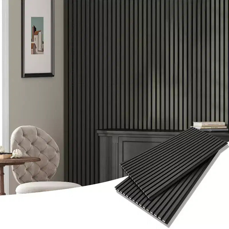 2 pz Pannelli Fonoassorbenti E Insonorizzati da 60 x 120 cm, Con Pannello Di Densità Rivestito In Impiallacciatura Di Legno