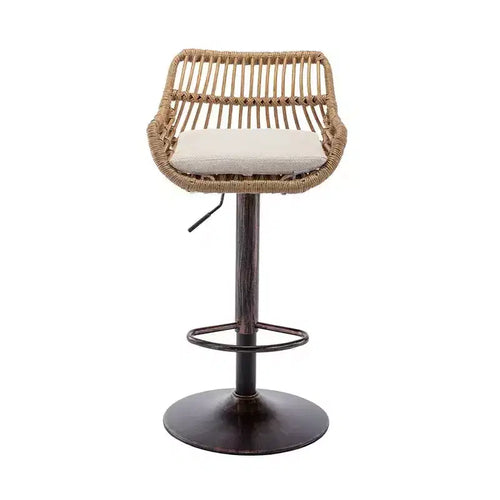 2 sgabelli da bar girevoli con poggiapiedi, struttura in metallo, capacità di carico fino a 113 kg, sedie da bar retrò regolabili in altezza da 89 a 109 cm