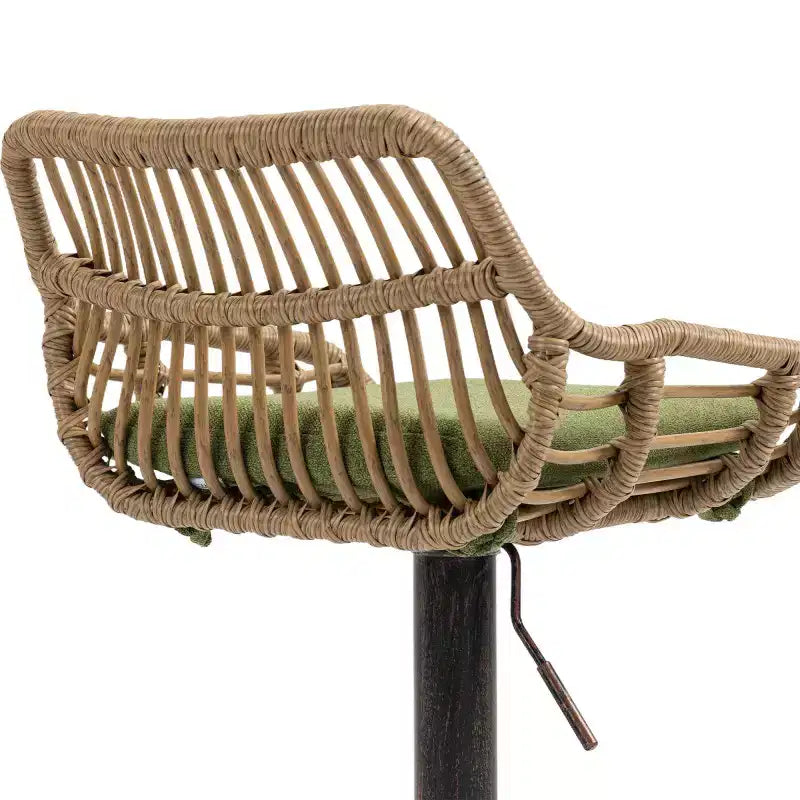 2 sgabelli da bar girevoli con poggiapiedi, struttura in metallo, capacità di carico fino a 113 kg, sedie da bar retrò regolabili in altezza da 89 a 109 cm