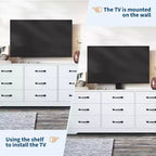 Mobile porta TV con supporto per TV da 32 a 85 pollici, mobile TV moderno in legno con 9 cassetti portaoggetti, mobile per soggiorno