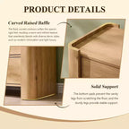 Cassettiera moderna a 5 cassetti con profilo curvo, mobile in legno alto 100,6 cm con maniglie in metallo dorato, armadio portaoggetti per camera da letto, soggiorno, corridoio