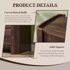 Cassettiera moderna a 5 cassetti con profilo curvo, mobile in legno alto 100,6 cm con maniglie in metallo dorato, armadio portaoggetti per camera da letto, soggiorno, corridoio