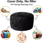 Copridivano pigro in pile PV 100% poliestere 300 g/m² Nero 150x65cm Arredamento per la casa