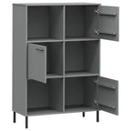 vidaXL Libreria Libreria con Gambe in Metallo Mobile Contenitore OSLO Legno Massello