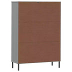 vidaXL Libreria Libreria con Gambe in Metallo Mobile Contenitore OSLO Legno Massello