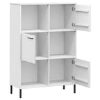 vidaXL Libreria Libreria con Gambe in Metallo Mobile Contenitore OSLO Legno Massello