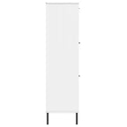 vidaXL Libreria Libreria con Gambe in Metallo Mobile Contenitore OSLO Legno Massello