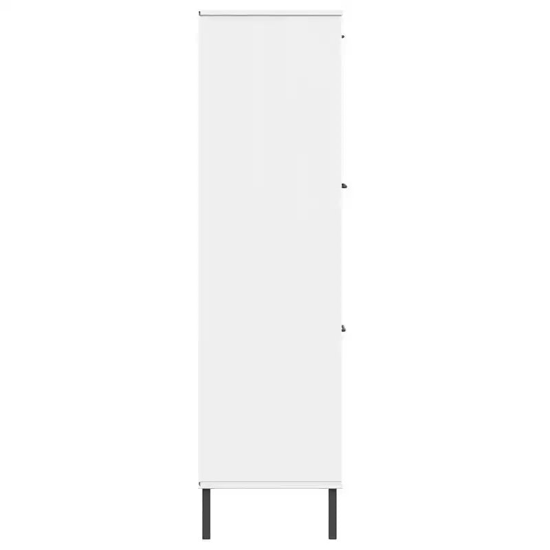 vidaXL Libreria Libreria con Gambe in Metallo Mobile Contenitore OSLO Legno Massello