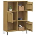 vidaXL Libreria Libreria con Gambe in Metallo Mobile Contenitore OSLO Legno Massello