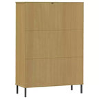 vidaXL Libreria Libreria con Gambe in Metallo Mobile Contenitore OSLO Legno Massello