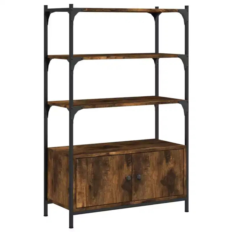 vidaXL Bookcase 3-Tier Bookshelf Storage Shelf Rack Organizer Engineered Wood
