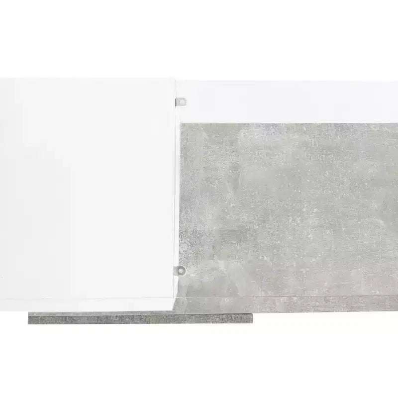Mobile TV con luci a LED per TV da 88 pollici, consolle multimediale in legno con ripiani in vetro, mobile da intrattenimento lucido per soggiorno, grigio