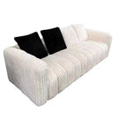 GDFStudio Croton Divano a 3 Posti Moderno in Velluto a Coste con Gambe in Metallo da 210 cm