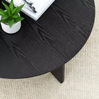 Tavolino rotondo da 36'', tavolino in legno con gambe incrociate, tavolino centrale per divano, tavolino da cocktail per piccoli spazi, tavolino d'accento per soggiorno e ufficio