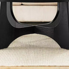 Tavolino rotondo da 36'', tavolino in legno con gambe incrociate, tavolino centrale per divano, tavolino da cocktail per piccoli spazi, tavolino d'accento per soggiorno e ufficio