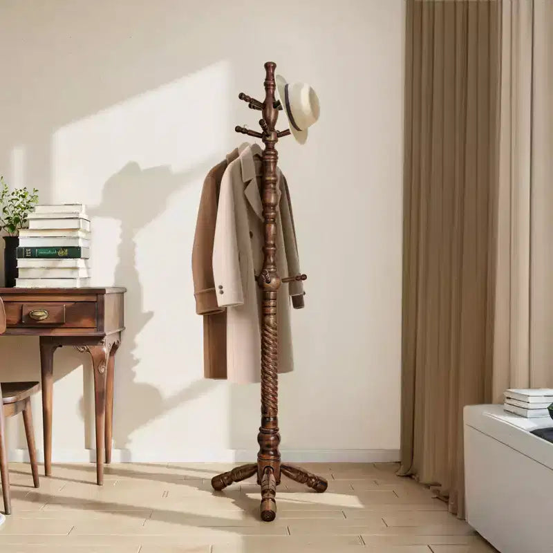 Appendiabiti verticale da 74" in legno resistente con 11 ganci, autoportante per ingresso, corridoio, camera da letto, ufficio
