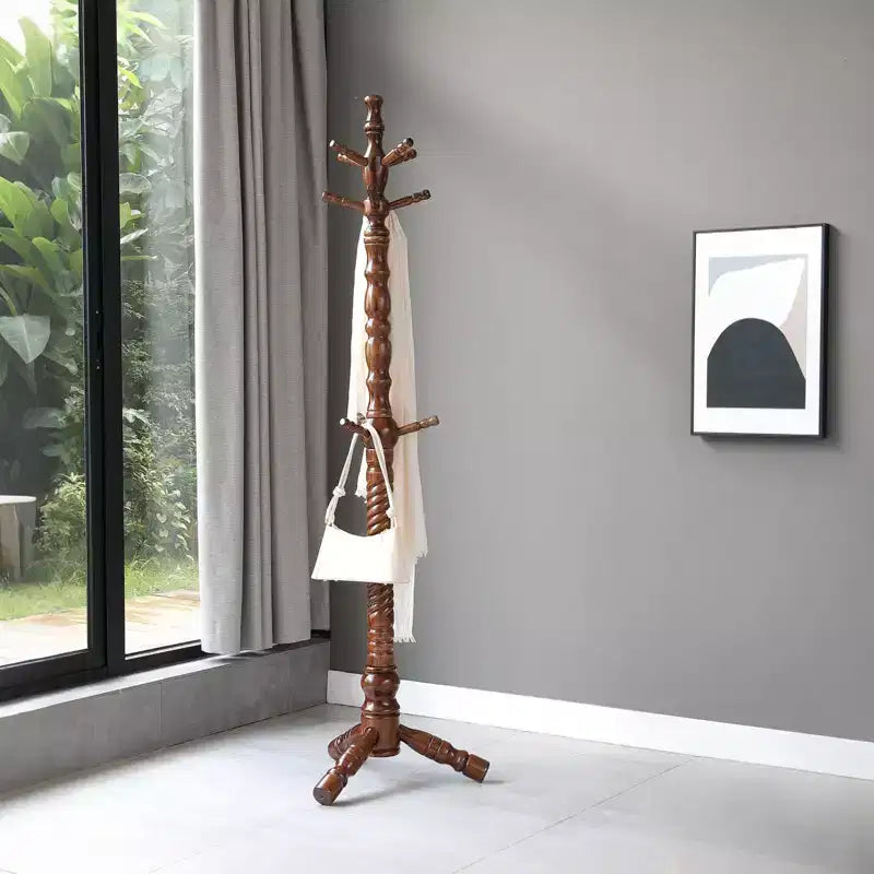 Appendiabiti verticale da 74" in legno resistente con 11 ganci, autoportante per ingresso, corridoio, camera da letto, ufficio