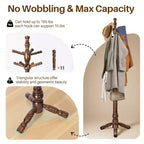 Appendiabiti verticale da 74" in legno resistente con 11 ganci, autoportante per ingresso, corridoio, camera da letto, ufficio