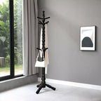 Appendiabiti verticale da 74" in legno resistente con 11 ganci, autoportante per ingresso, corridoio, camera da letto, ufficio