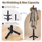 Appendiabiti verticale da 74" in legno resistente con 11 ganci, autoportante per ingresso, corridoio, camera da letto, ufficio