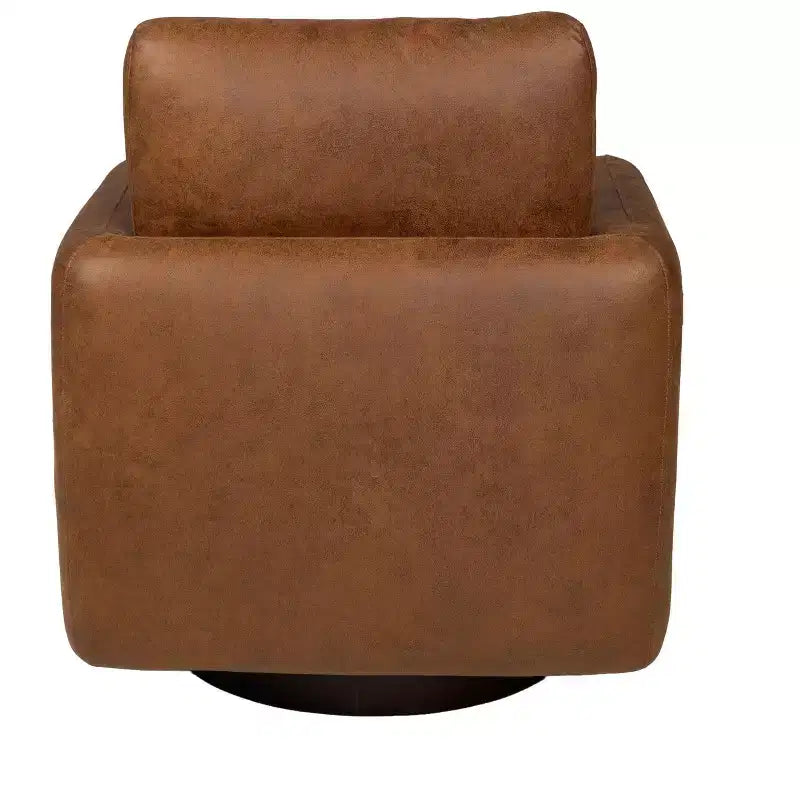 Poltrona girevole TUYOHW, poltrona con schienale a cuscino, rivestimento in bouclé, poltrona lounge moderna a basso profilo per soggiorno, angolo lettura, camera da letto
