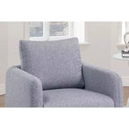 Poltrona girevole TUYOHW, poltrona con schienale a cuscino, rivestimento in bouclé, poltrona lounge moderna a basso profilo per soggiorno, angolo lettura, camera da letto