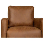 Poltrona girevole TUYOHW, poltrona con schienale a cuscino, rivestimento in bouclé, poltrona lounge moderna a basso profilo per soggiorno, angolo lettura, camera da letto
