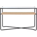 Omaka 1 Shelf Console Table - CNS2309A - Natural/Black - Safavieh