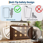 Comò in Rattan per Camera da Letto con 6 Cassetti, Cassettiera Larga 120 cm con Ampio Spazio per Vestiti, Comò a 6 Cassetti, Marrone